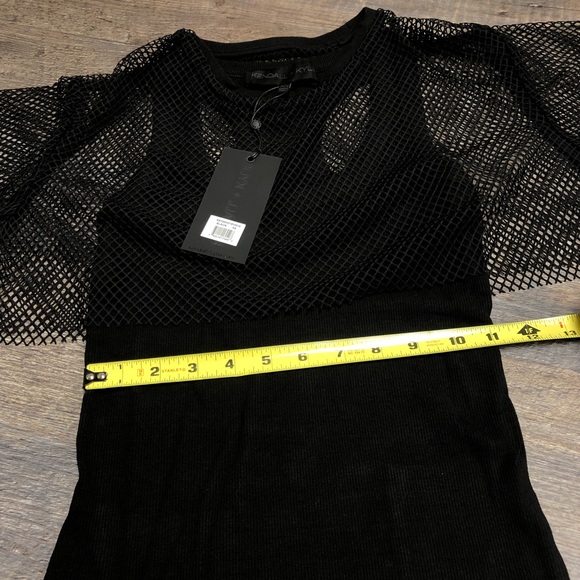 NWT Kendall + Kylie rib tank dress w/ fish net🖤 - Picture 6 of 8